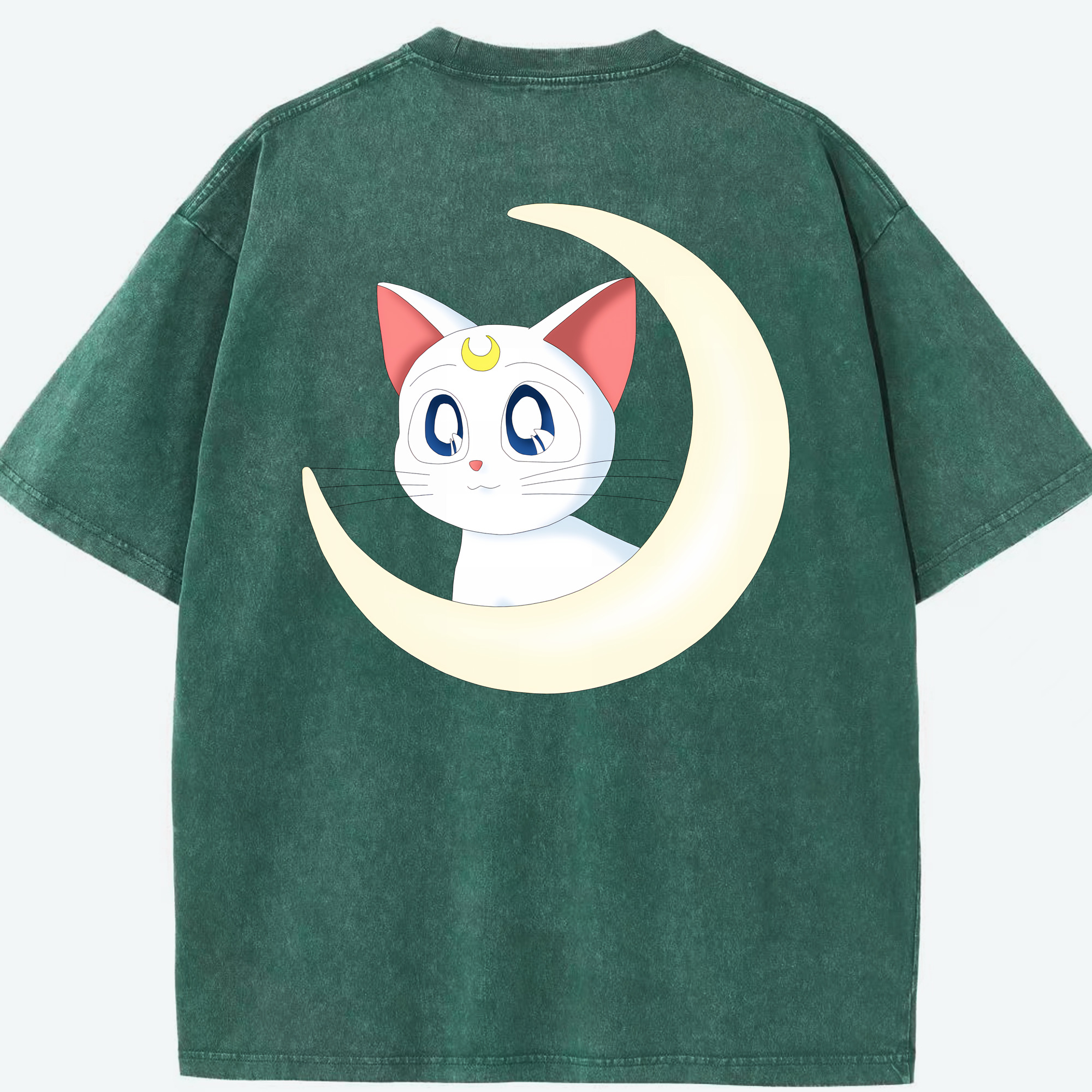 （画像用） 美少女戦士セーラームーン Sailor Moon 綿100% ヴィンテージ風 半袖Tシャツ（背面プリント）